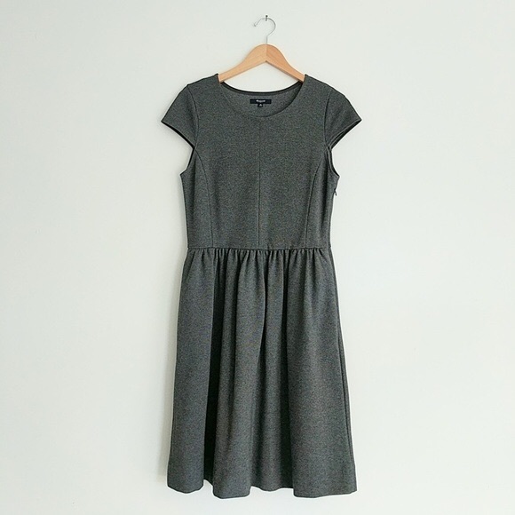 grey cap sleeve dress